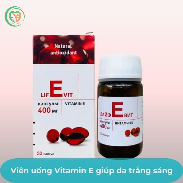 Viên uống Vitamin E đỏ Nga 400IU Sanofi giúp da trắng sáng chống lão hóa