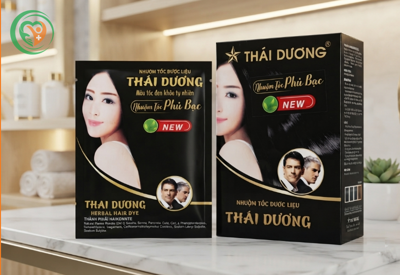 Bột nhuộm tóc dược liệu Thái Dương (Hộp 5 gói)
