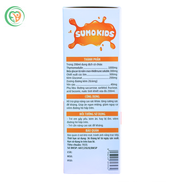 Siro hỗ trợ tăng cường sức đề kháng cho bé Sumo Kids (Hộp 20 ống) - Ảnh 2