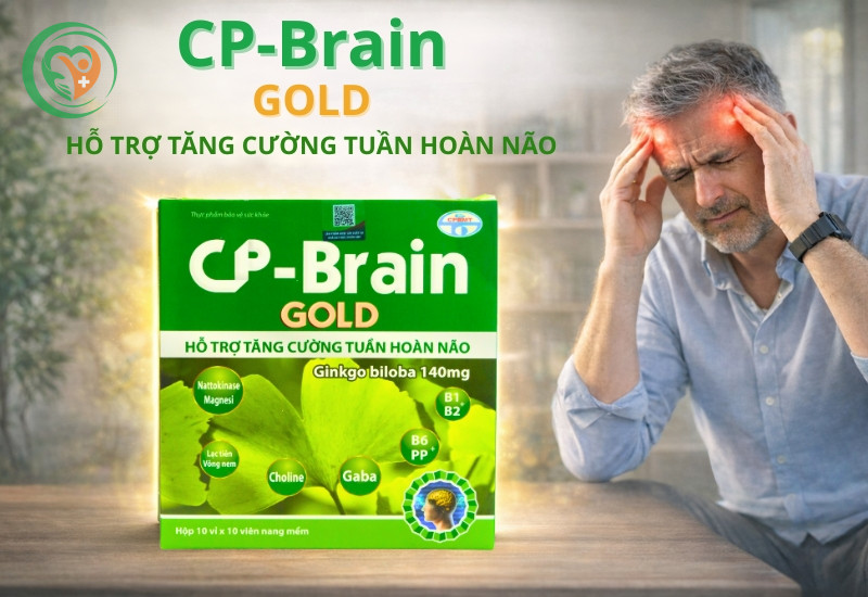 Hỗ trợ tăng cường tuần hoàn não CP – Brain Gold
