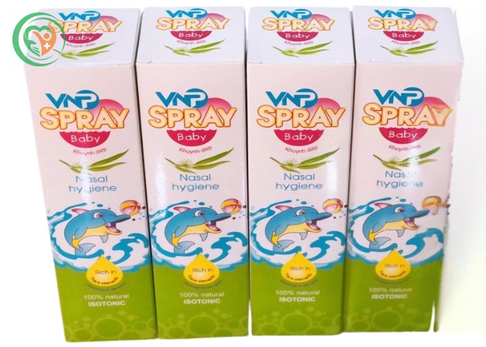 Dung dịch nước muối biển VNP SPRAY BABY khuynh diệp điều trị nghẹt mũi sổ mũi (Chai 100 ml)