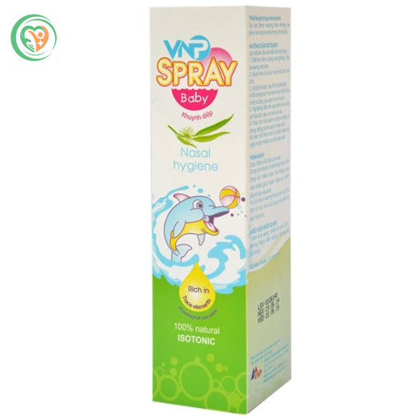 Dung dịch nước muối biển VNP SPRAY BABY khuynh diệp điều trị nghẹt mũi sổ mũi (Chai 100 ml)