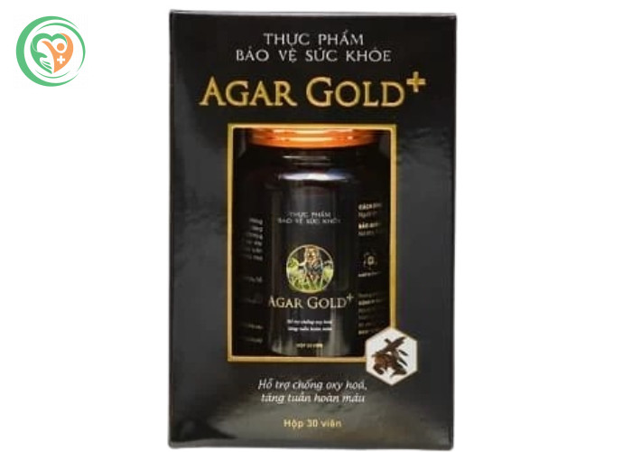 Viên uống Agar Gold+ tăng tuần hoàn máu tăng cường sức đề kháng cho cơ thể (Hộp 1 lọ x 30 viên)