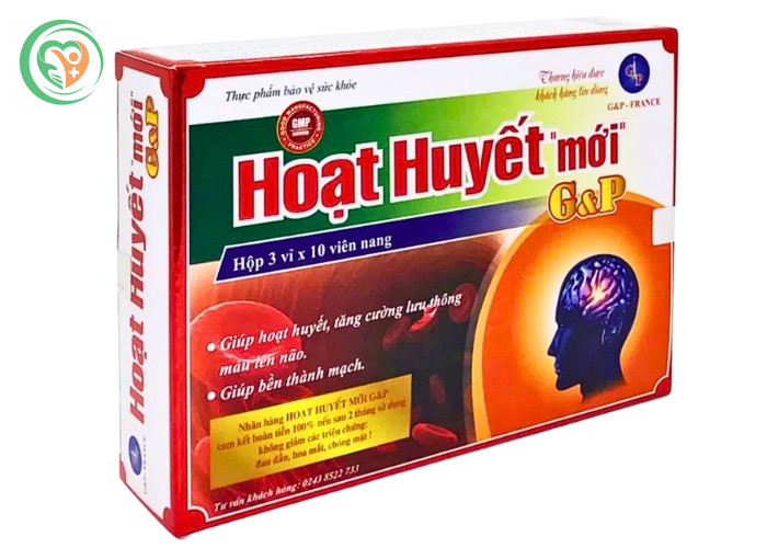 Viên uống Hoạt Huyết Mới G&P hỗ trợ tăng cường tuần hoàn máu lên não (Hộp 3 vỉ X 10 viên)