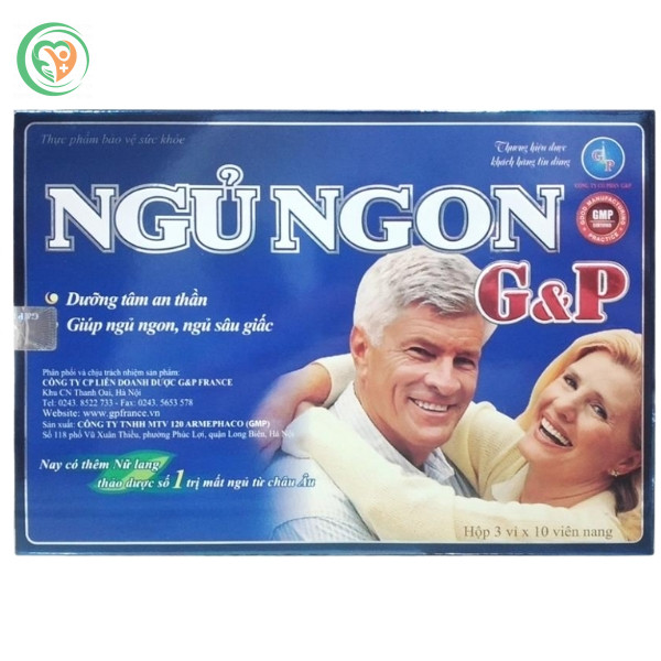 Viên uống Ngủ Ngon G&P giúp dưỡng tâm an thần (Hộp 3 vỉ x 10 viên nang)