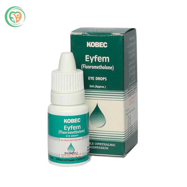 Thuốc Eyfem (Fluorometholon) điều trị viêm kết mạc mi, viêm giác mạc, viêm màng bồ đào trước….(Hộp 1 lọ 5ml)