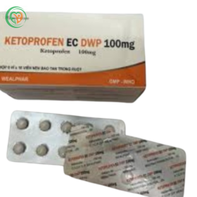 Thuốc Ketoprofen EC DWP 100mg chống viêm không steroid (NSAID) (Hộp 6 vỉ x 10 viên)