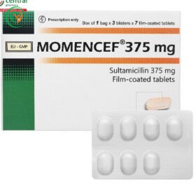 Thuốc Momencef 375mg trị nhiễm khuẩn hô hấp, đường niệu (3 vỉ x 7 viên)