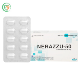 Thuốc Nerazzu 50 Davipharm điều trị tăng huyết áp (3 vỉ x 10 viên)