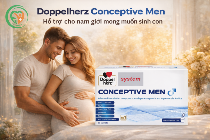 Doppelherz Conceptive Men bổ tinh trùng cho nam giới (hộp 30 gói)