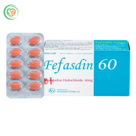 Thuốc Fefasdin 60 Khapharco điều trị viêm mũi dị ứng, mày đay mạn tính vô căn (10 vỉ x 10 viên)