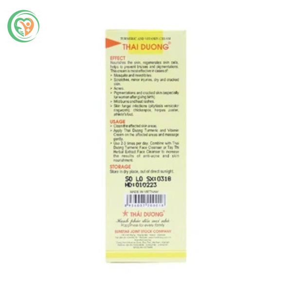 Kem nghệ và vitamin Thái Dương Nano Bạc dưỡng da, nhanh liền sẹo, mờ vết thâm, nám (Tuýp 20g) - Ảnh 4