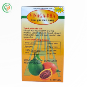 Dầu gấc viên nang Vinaga giúp tăng cường chống oxy hóa (100 viên)