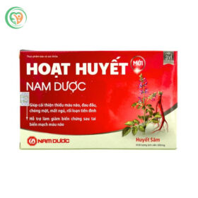 Viên uống Hoạt Huyết Nam Dược hỗ trợ bổ huyết, hoạt huyết, lưu thông tuần hoàn máu (5 vỉ x 10 viên)