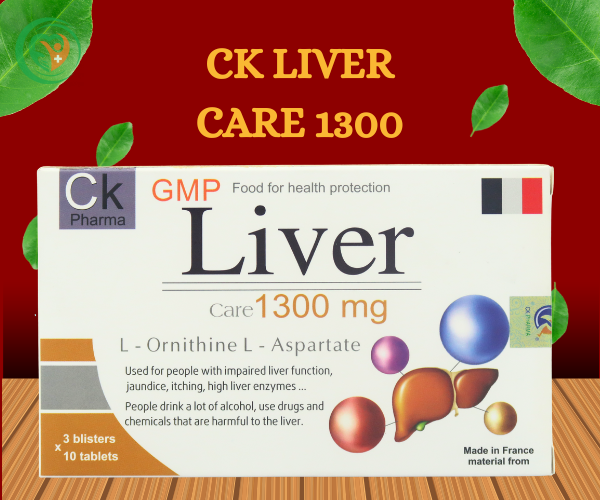 Viên uống CK Liver Care 1300 giúp giải độc gan, hỗ trợ thanh nhiệt, mụn nhọt, mẩn ngứa (Hộp 30 viên)