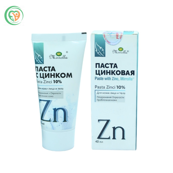 Kem bôi ngoài da Paste with Zinc, Mirolla dành cho mặt và cơ thể (40ml)