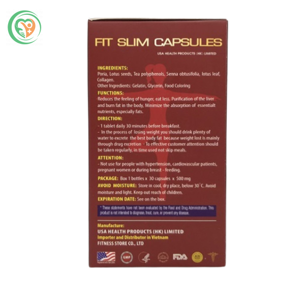 Viên uống giảm cân Fit Slim Capsules (Hộp 30 viên) - Ảnh 3