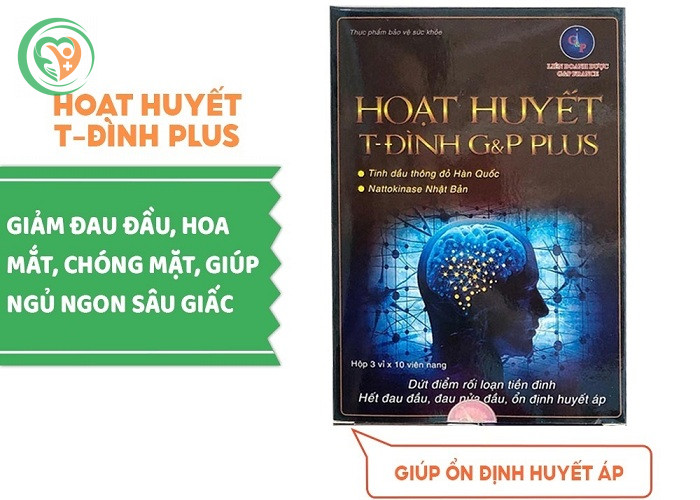 Hoạt huyết tiền đình G&P Plus hỗ trợ phá tan cục máu đông, hoạt huyết, lưu thông khí huyết, tăng cường tuần hoàn máu lên não (Hộp 3 vỉ x 10 viên) 