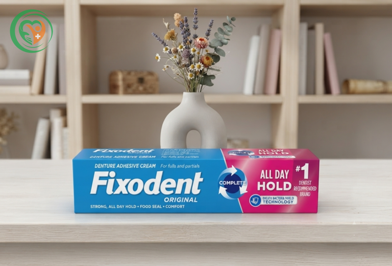 Keo dán răng giả Fixodent Original giúp giữ răng giả cố định (Tuýp 68g)
