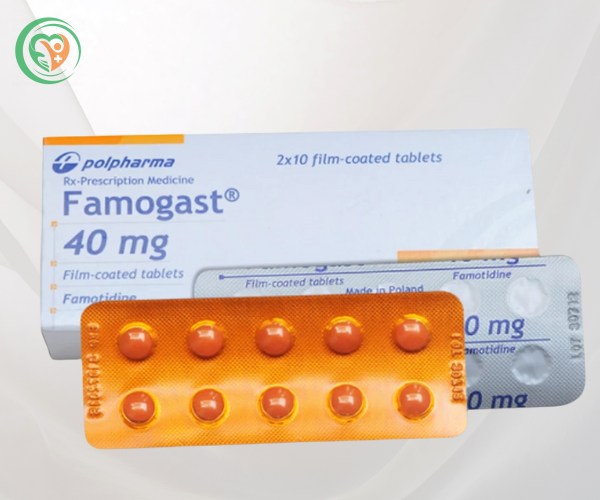 Thuốc Famogast 40mg dự phòng và điều trị loét dạ dày tá tràng (Hộp 2 vỉ x 10 viên)
