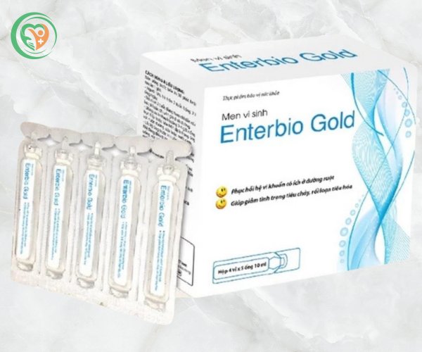 Men vi sinh Enterbio Gold bổ sung lợi khuẩn đường ruột (Hộp 4 vỉ x 5 ống x 10ml)