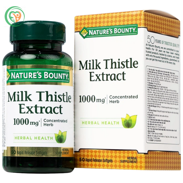 Viên uống Milk Thistle Nature's Bounty hỗ trợ tăng cường chức năng gan, bảo vệ gan