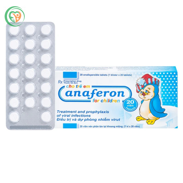 Viên uống Anaferon tăng đề kháng chim cánh cụt Nga điều trị và dự phòng nhiễm virus (Hộp 20 viên)
