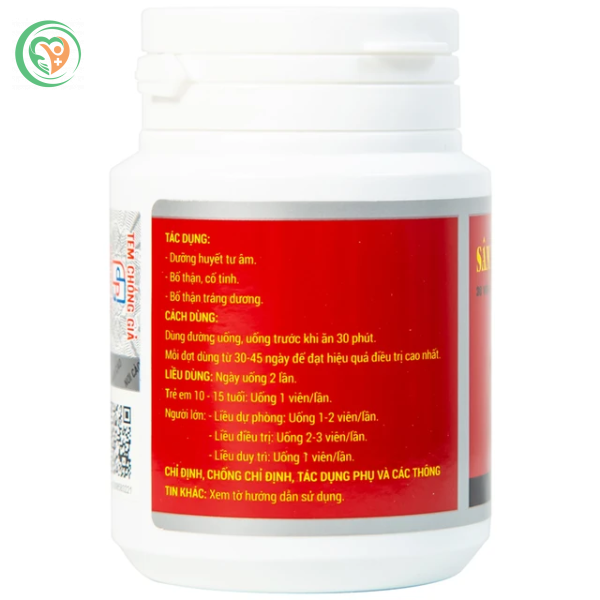 Sâm Nhung Bổ Thận TW3 dưỡng huyết tư âm, bổ thận, cố tinh (Hộp 30 viên) - Ảnh 8
