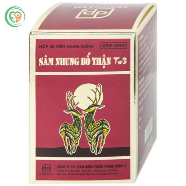 Sâm Nhung Bổ Thận TW3 dưỡng huyết tư âm, bổ thận, cố tinh (Hộp 30 viên) - Ảnh 3