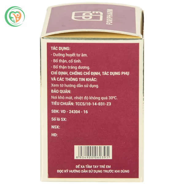 Sâm Nhung Bổ Thận TW3 dưỡng huyết tư âm, bổ thận, cố tinh (Hộp 30 viên) - Ảnh 5