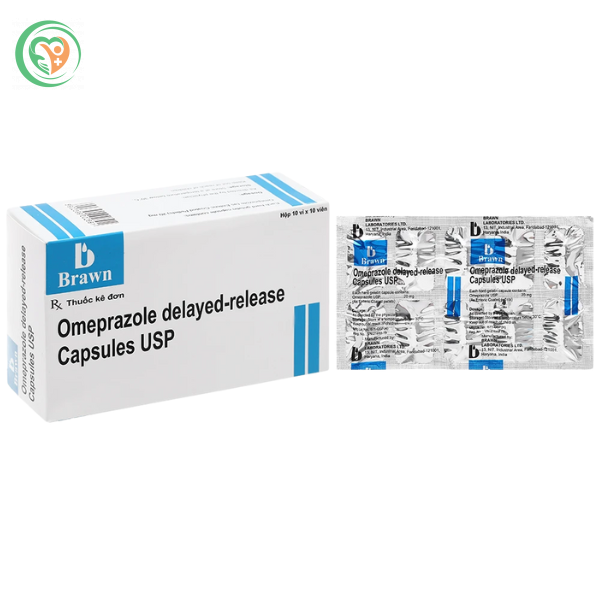 Thuốc Omeprazole Delayed-Release Capsules USP 20mg trị loét dạ dày, tá tràng