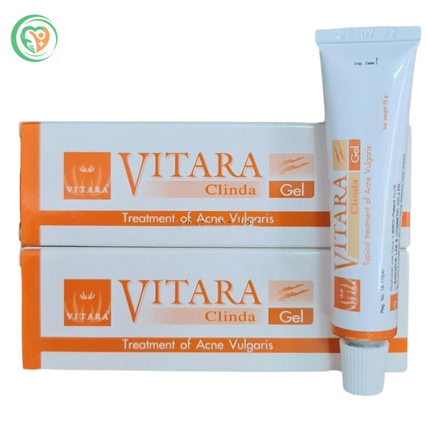 Kem trị mụn Vitara Clinda Gel trị mụn trứng cá, mụn viêm, mờ sẹo và vết thâm tuýp 15g