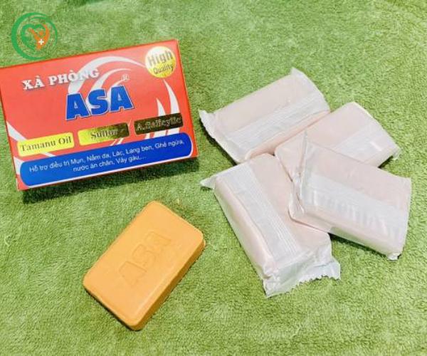 Xà bông Asa giúp kháng khuẩn, hỗ trợ điều trị nấm, chàm, vảy nến, viêm da (Hộp 4 cái x 30g)