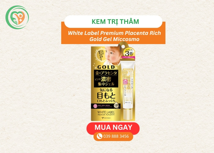 White Label Premium Placenta Rich Gold Gel Miccosmo - Chăm sóc chuyên sâu vùng mắt