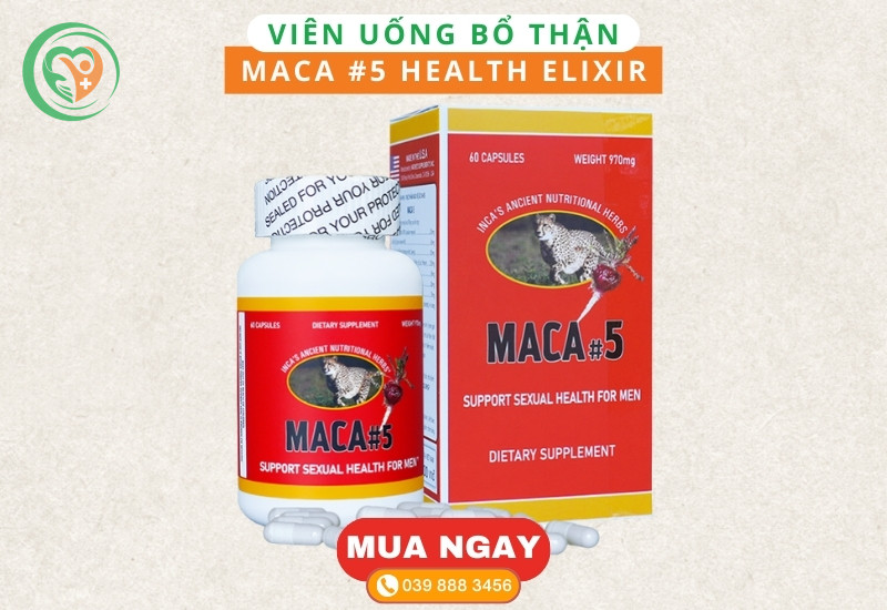 Viên uống Maca #5 Health Elixir tăng cường sinh lý nam
