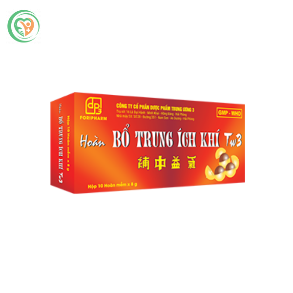 Viên uống Hoàn Bổ Trung Ích Khí TW3 điều trị trong trường hợp tỳ vị khí hư, mệt mỏi, chán ăn, trướng bụng (Hộp 10 viên hoàn)