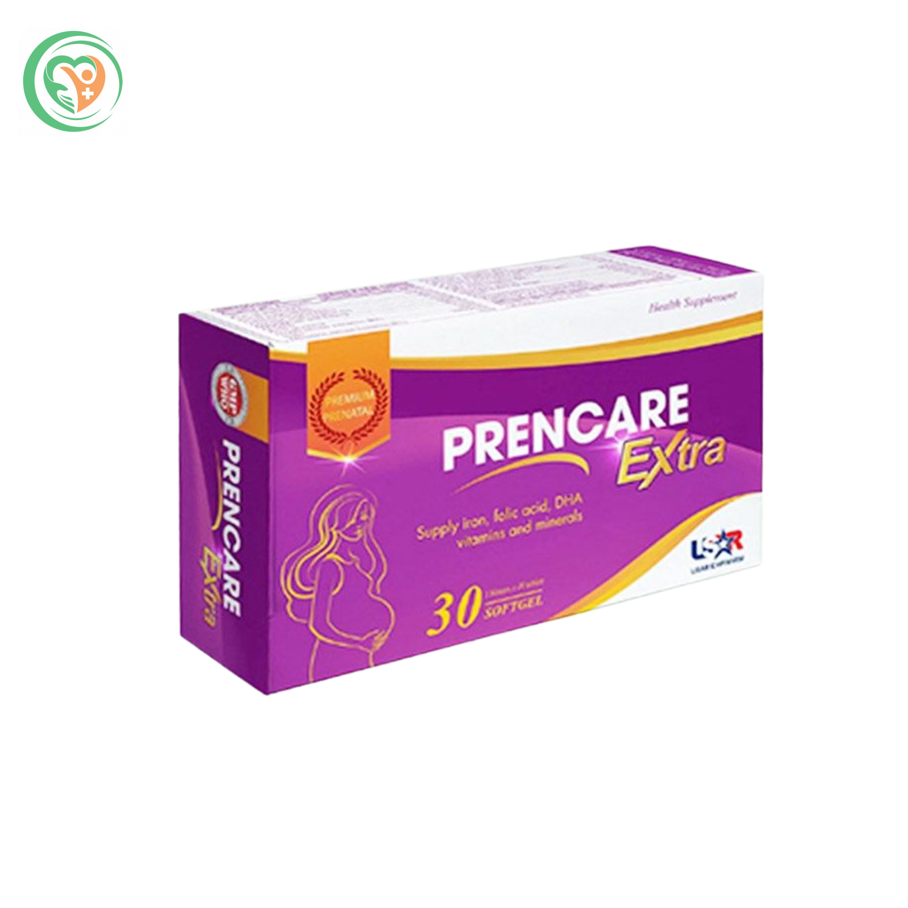 Viên uống Prencare Extra bổ sung sắt, acid folic & DHA cho mẹ bầu (Hộp 30 viên) - Ảnh 2