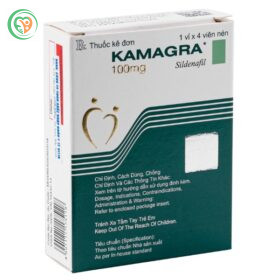 Thuốc Kamagra 100mg điều trị rối loạn cương dương ở nam giới (Hộp 1 vỉ x 4 viên)