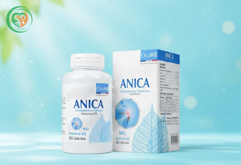 Viên uống bổ sung Canxi và Vitamin D3, K2, giúp xương răng chắc khỏe Anica Ocavill (60 viên)