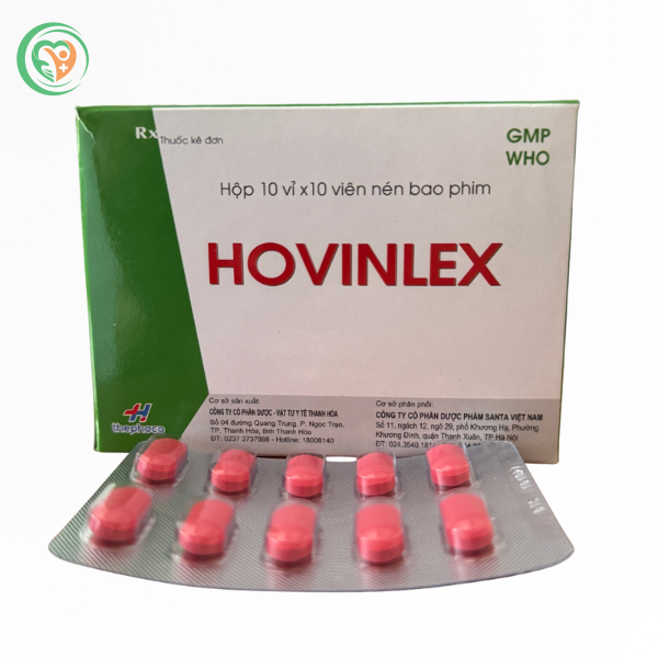 Thuốc Hovinlex bổ sung vitamin nhóm B cho cơ thể, giúp phòng ngừa và điều trị tình trạng viêm dây thần kinh (Hộp 10 vỉ x 10 viên)