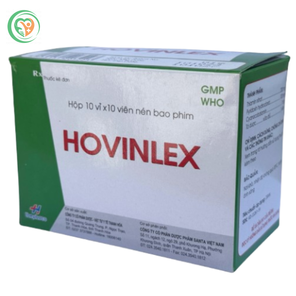 Thuốc Hovinlex bổ sung vitamin nhóm B cho cơ thể, giúp phòng ngừa và điều trị tình trạng viêm dây thần kinh (Hộp 10 vỉ x 10 viên)