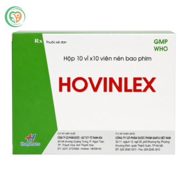 Thuốc Hovinlex bổ sung vitamin nhóm B cho cơ thể, giúp phòng ngừa và điều trị tình trạng viêm dây thần kinh (Hộp 10 vỉ x 10 viên)