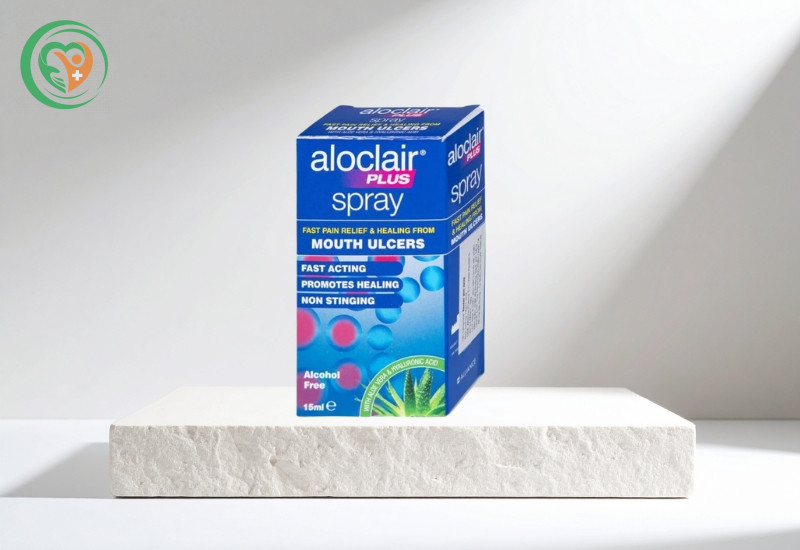 Chai xịt Aloclair Plus Spray hỗ trợ làm dịu, bảo vệ vết loét miệng (Lọ 15ml)