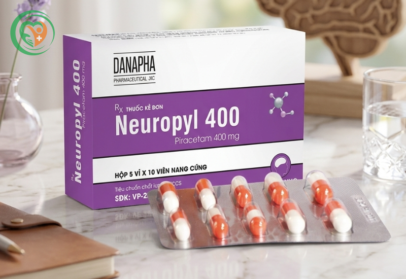 Thuốc Neuropyl 400 điều trị chứng chóng mặt (Hộp 5 vỉ x 10 viên)