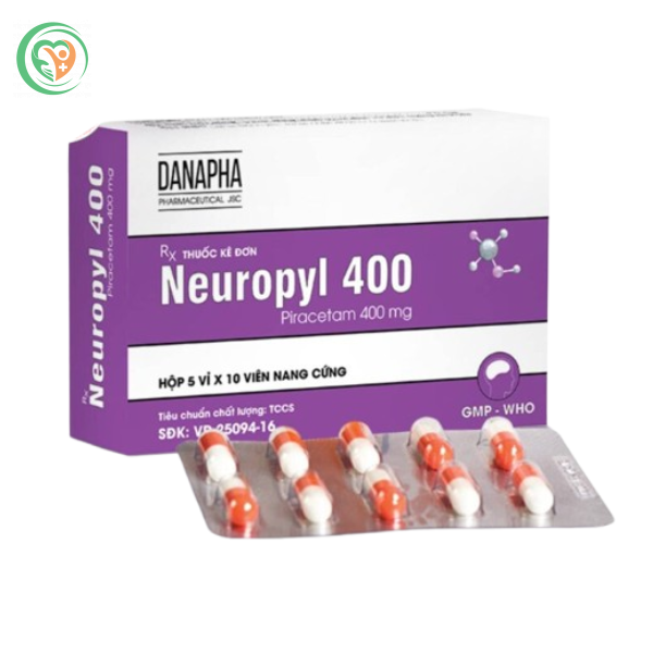 Thuốc Neuropyl 400 điều trị chứng chóng mặt (Hộp 5 vỉ x 10 viên)