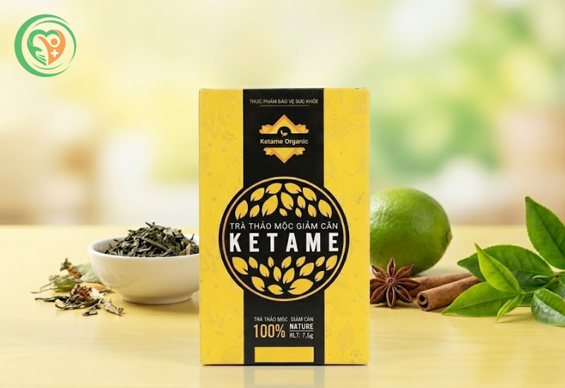 Trà thảo mộc giảm cân KETAME hỗ trợ thanh lọc cơ thể và đốt cháy mỡ thừa (Hộp 150g)