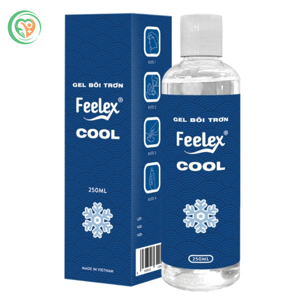 Gel bôi trơn Feelex Cool hạn chế đau rát và khô hạn khi quan hệ (Hộp 1 chai 250ml)