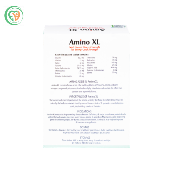 Thuốc Amino XL cung cấp các acid amin và tổng hợp protein cho cơ thể (Hộp 3 vỉ x 10 viên) - Ảnh 3