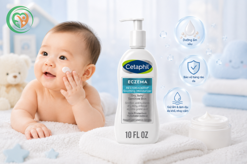 Kem dưỡng Cetaphil Restoraderm Eczema Soothing Moisturizer