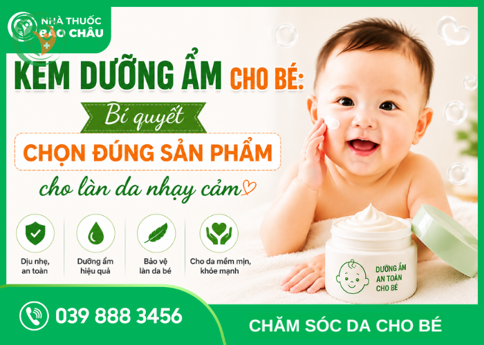 Kem dưỡng ẩm cho bé